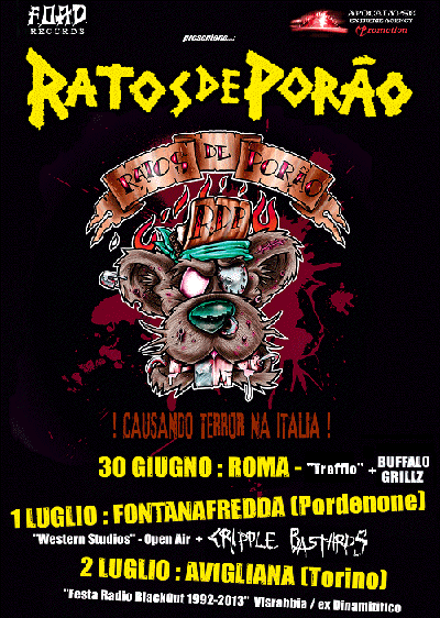 ratos de porao italian tour 2013